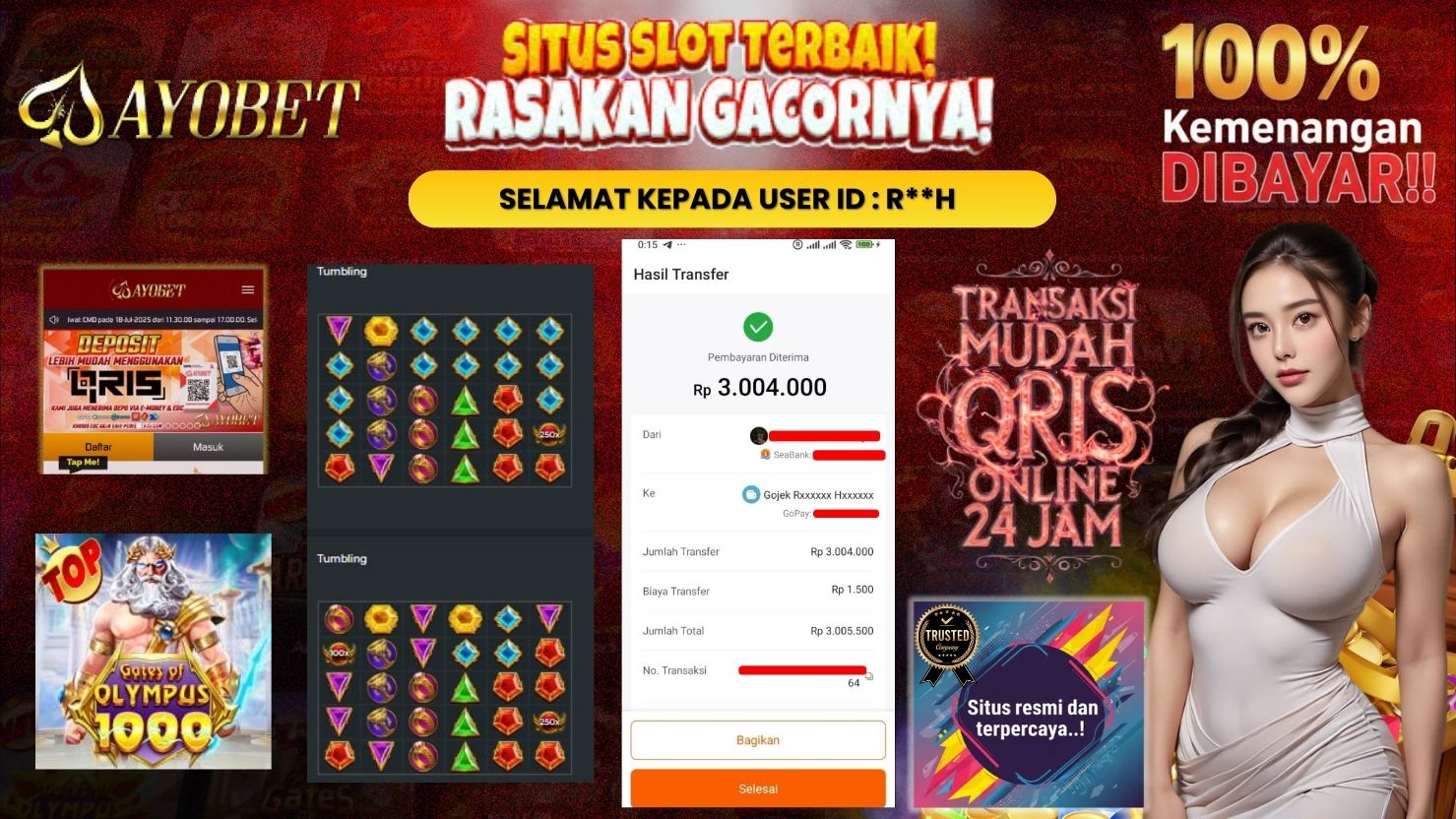 AYOBET JACKPOT SLOT GATES OF OLYMPUS 1000